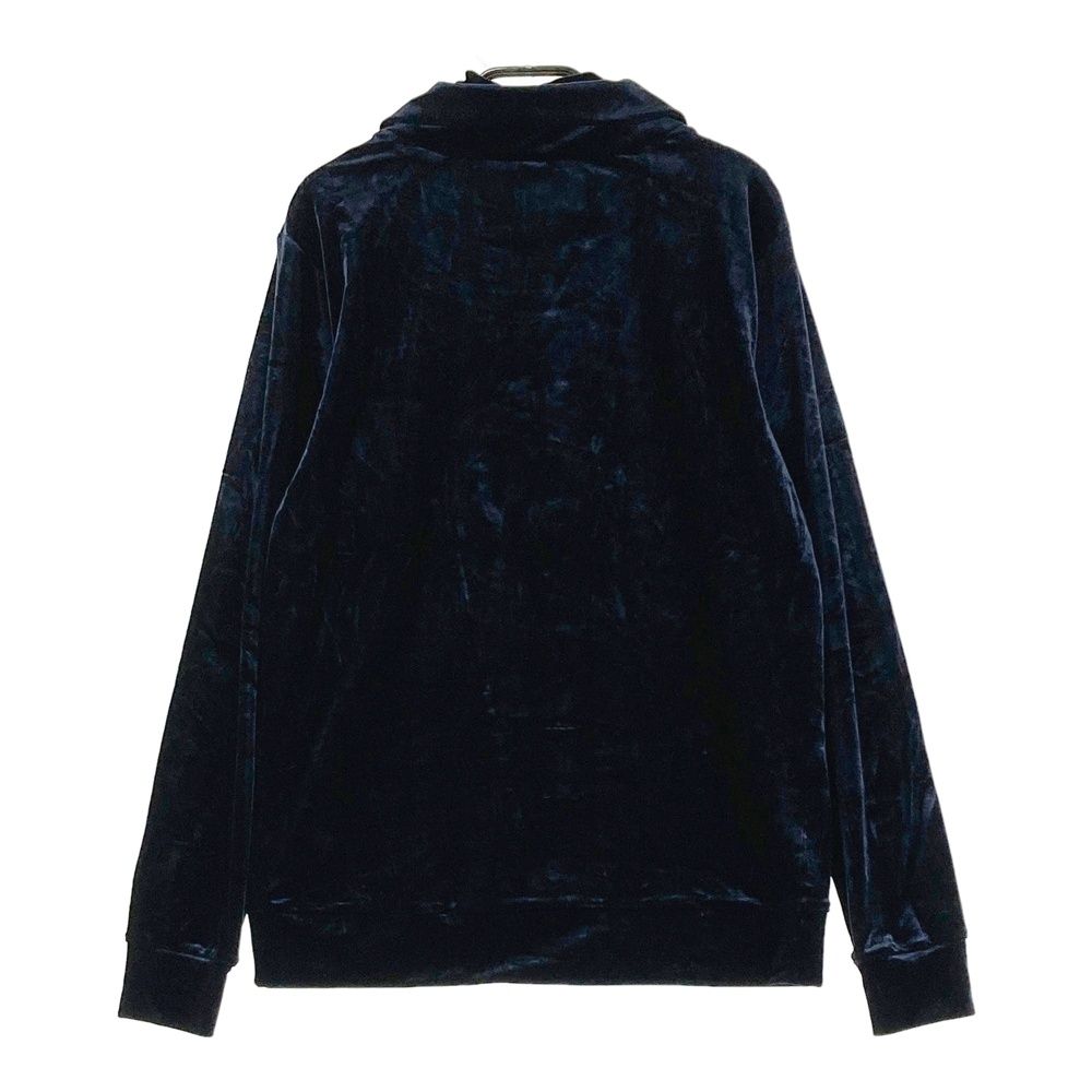 サイズ 46 MARK-LONA マークアンドロナ 長袖襟付Tシャツ ベロア ブラック系 ゴルフウェア メンズ ストスト