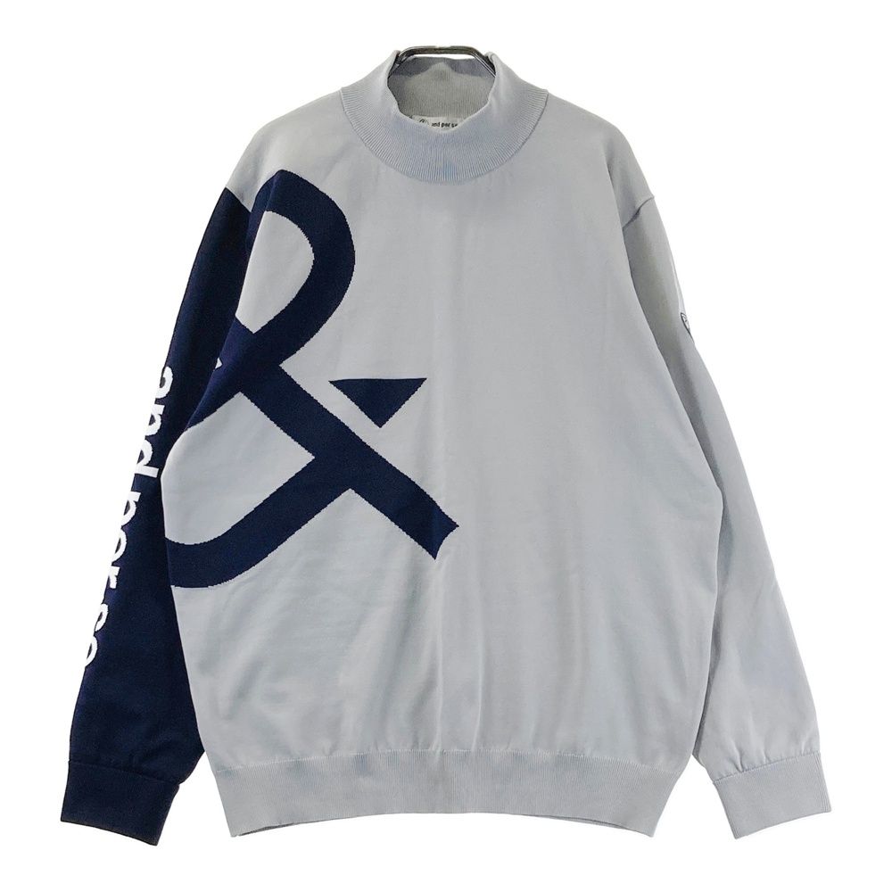 サイズ LL AND PER SE アンパスィ モデル 長袖ニットセーター グレー系 ゴルフウェア メンズ ストスト