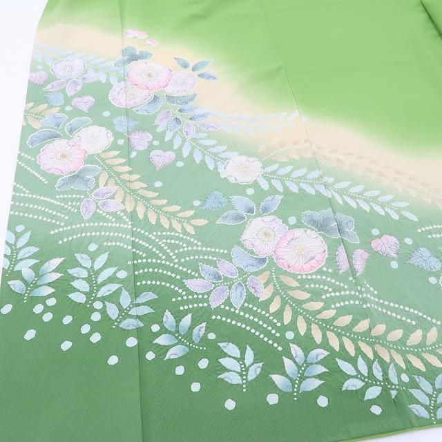 ✾まめ藤✾辻が花 絞り 作家物落款 正絹 着物“いつでも新鮮な薫りに