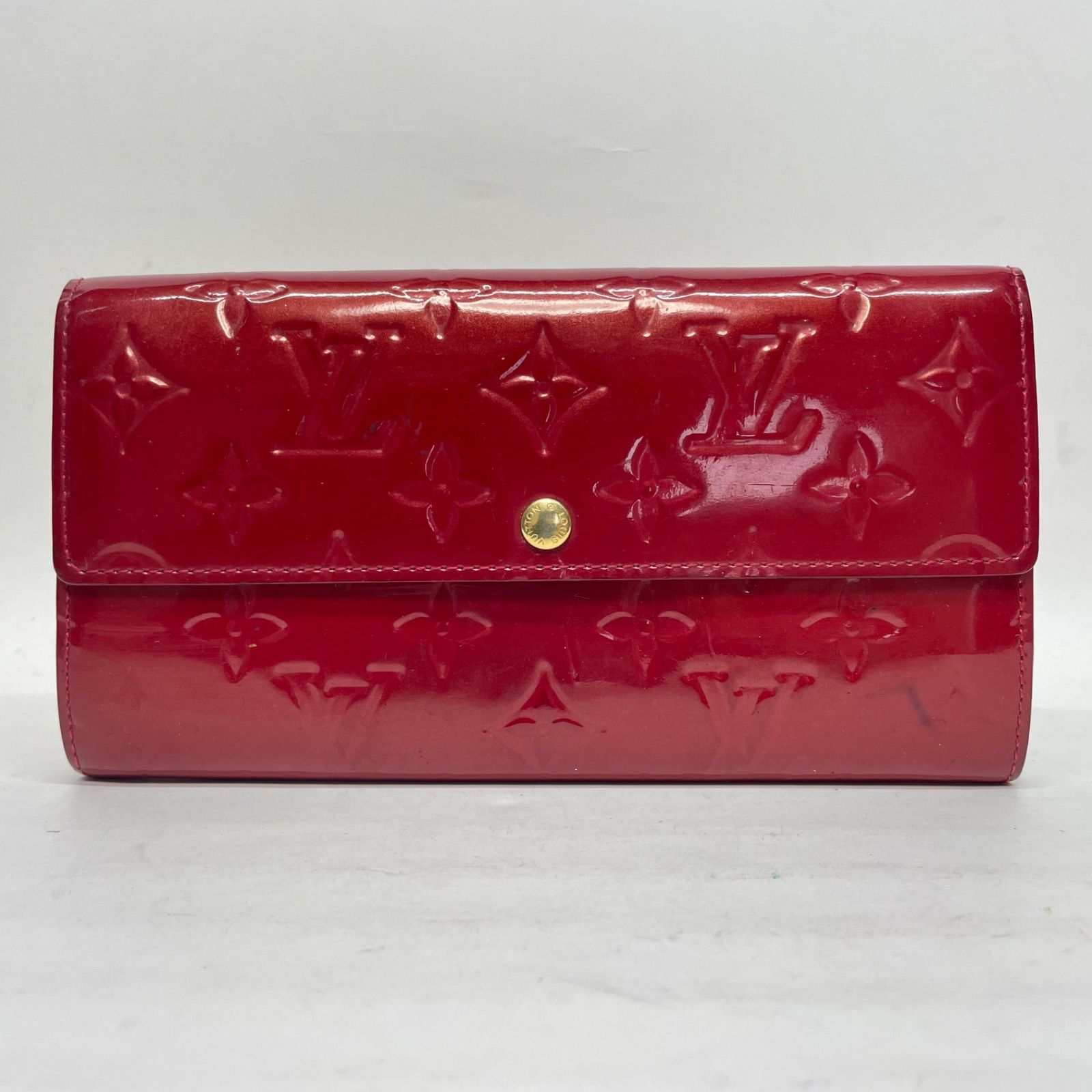 3124 LOUIS VUITTON ルイヴィトン ヴェルニ 長財布 レッド