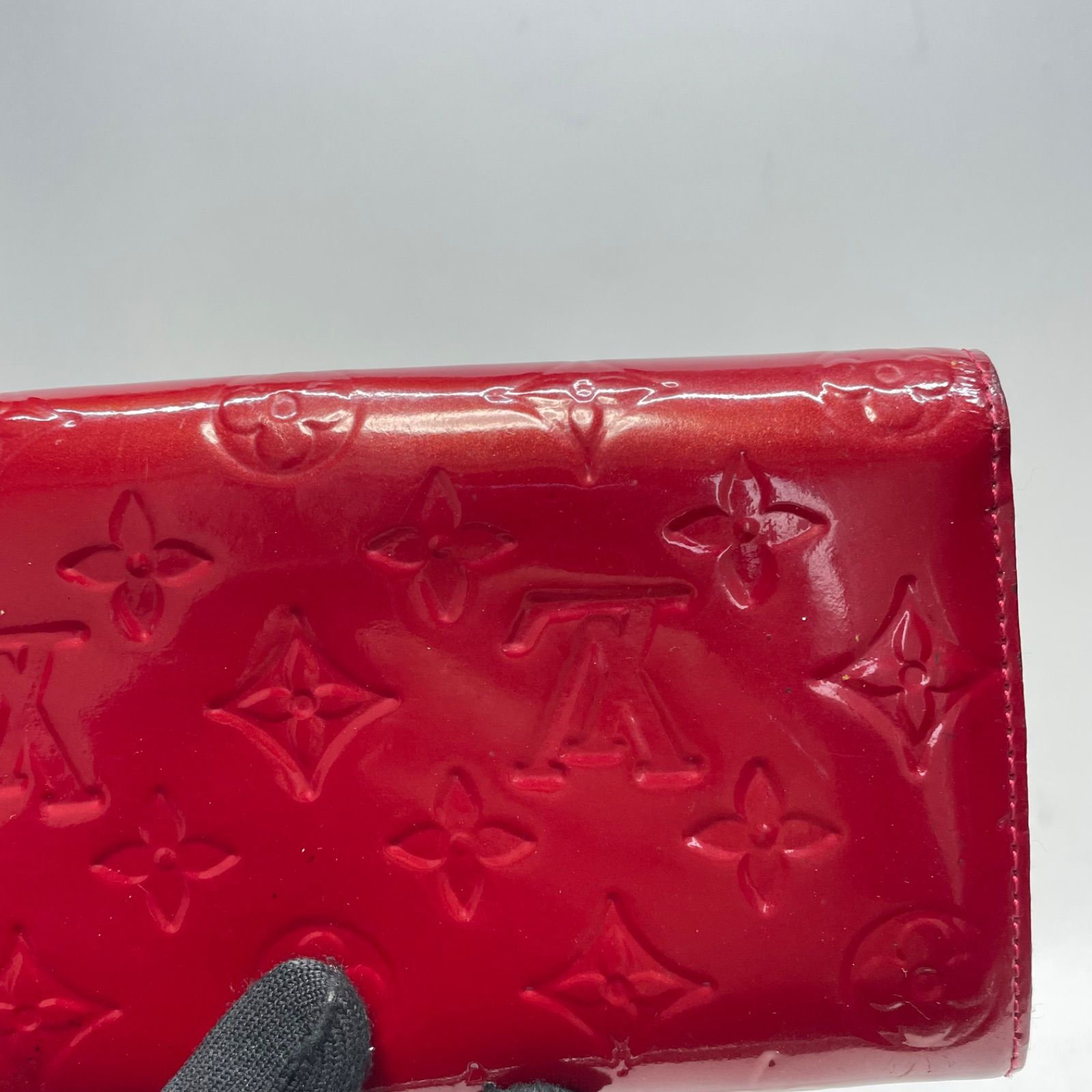 【激レア 美品】ルイヴィトン　ヴェルニ　ポルトフォイユ サラ　長財布　レッド系 3124 LOUIS VUITTON ルイヴィトン ヴェルニ 長財布 レッド