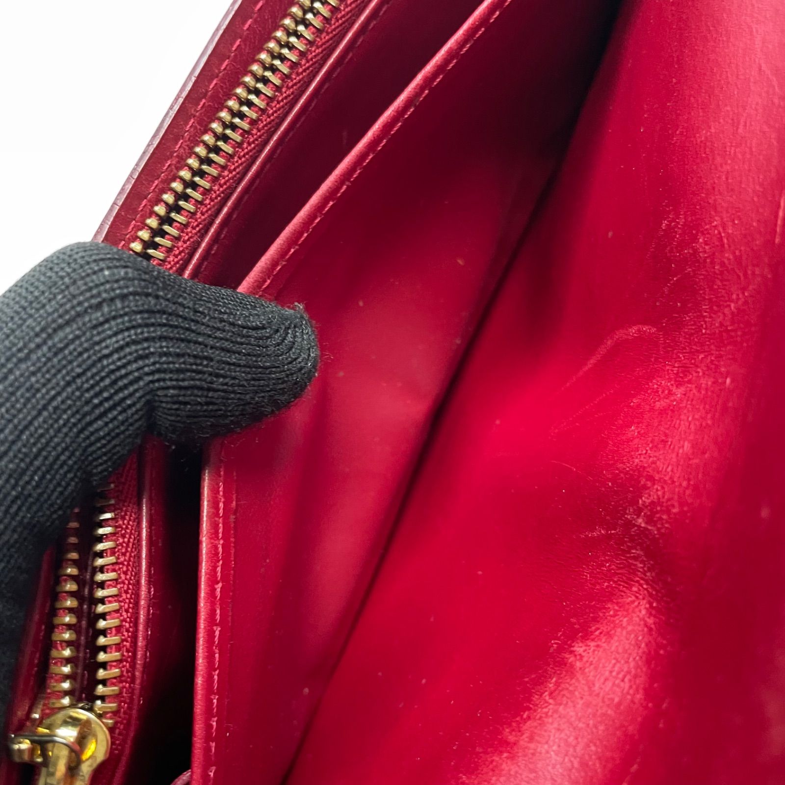 3124 LOUIS VUITTON ルイヴィトン ヴェルニ 長財布 レッド