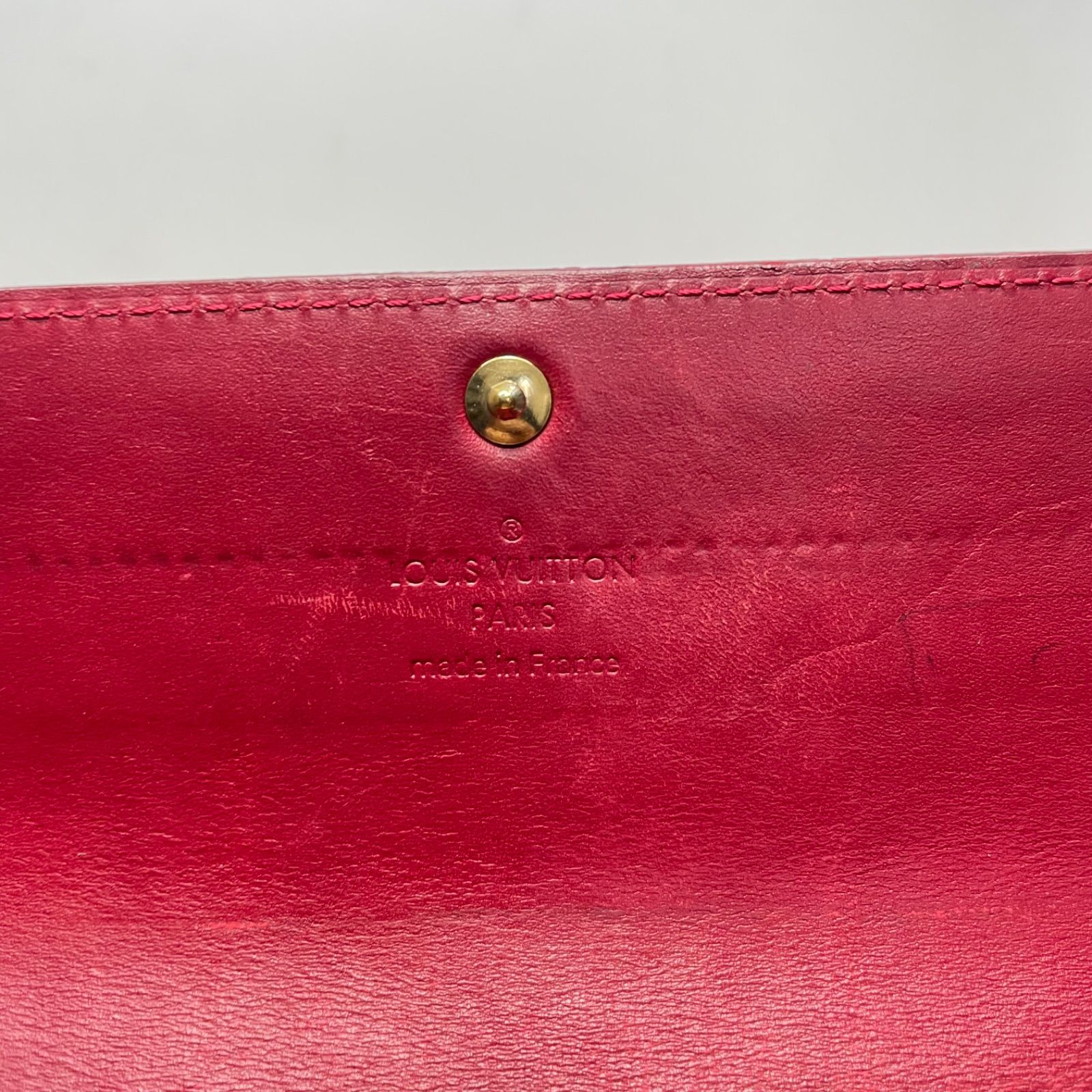3124 LOUIS VUITTON ルイヴィトン ヴェルニ 長財布 レッド