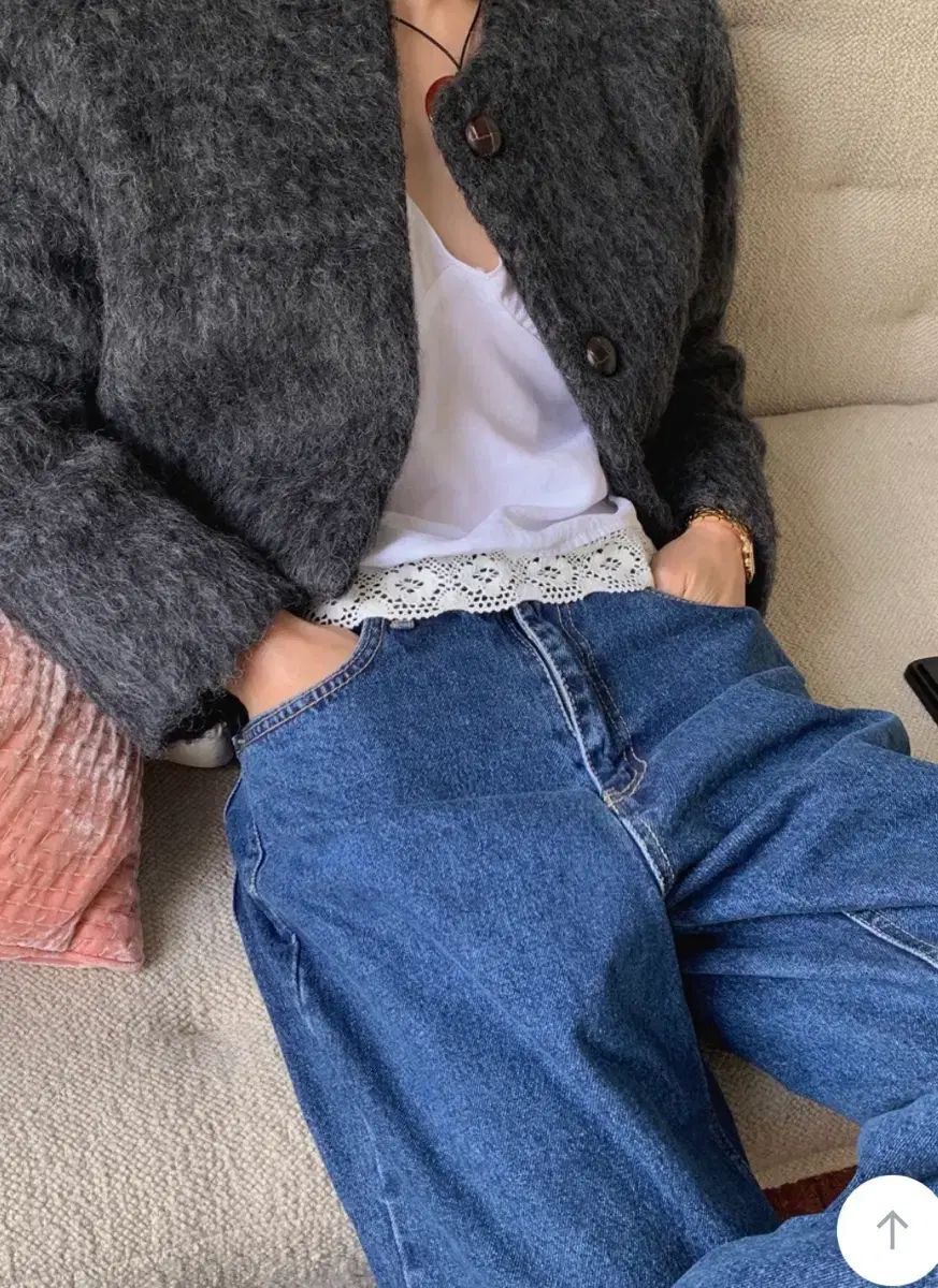 Dearest クロップド ウールジャケット