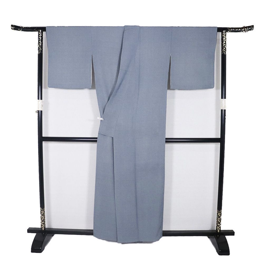 江戸小紋 角通し 袷 正絹 紺 Mサイズ ki31389 美品 komon こもん