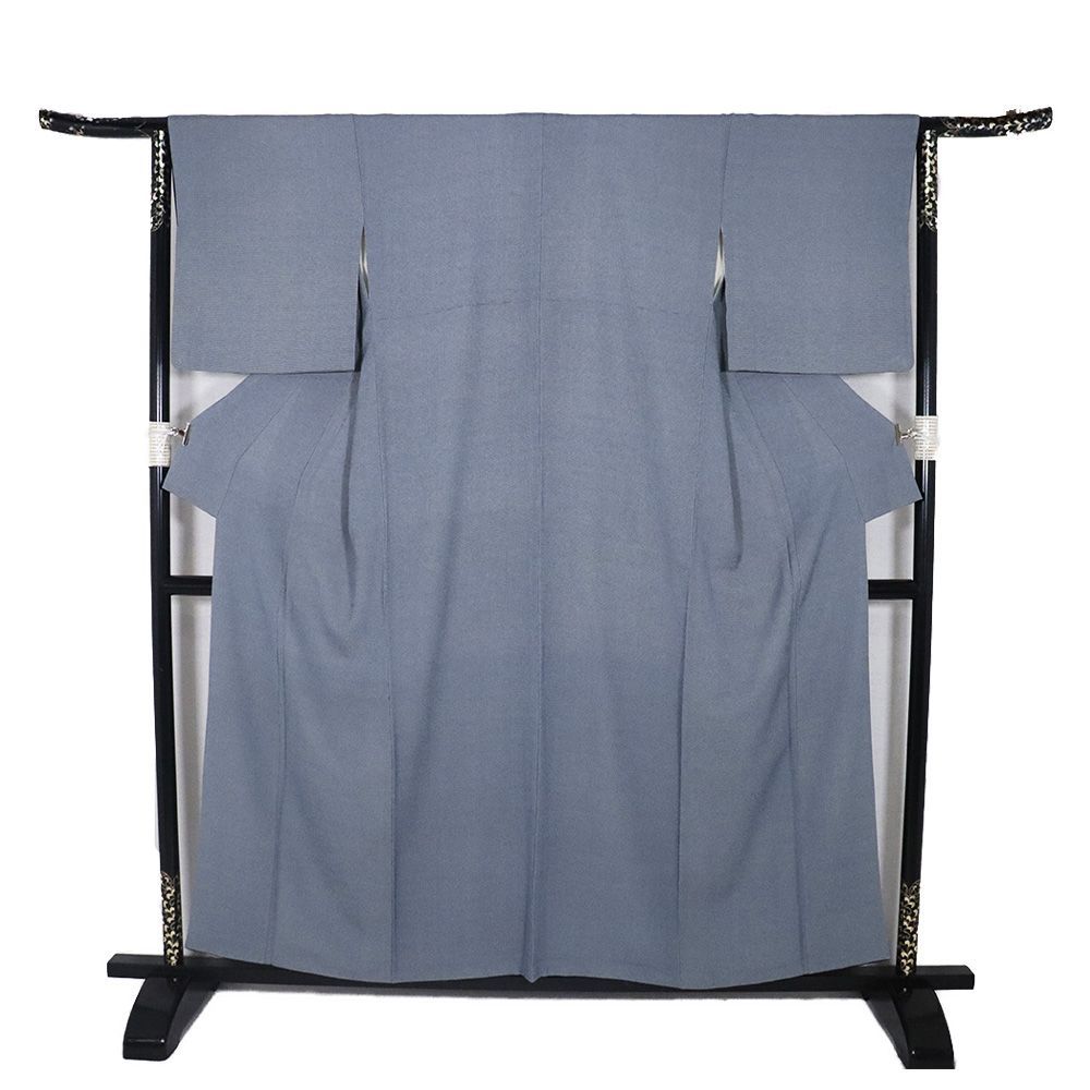 江戸小紋 角通し 袷 正絹 紺 Mサイズ ki31389 美品 komon こもん