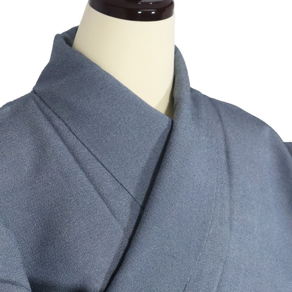 江戸小紋 角通し 袷 正絹 紺 Mサイズ ki31389 美品 komon こもん