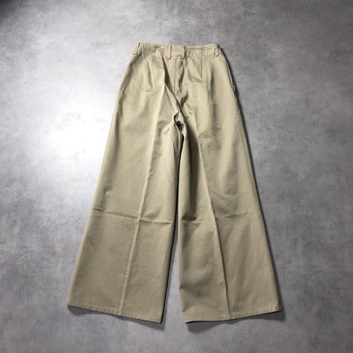 WQ973○AURALEE： WASHED FINX CHINO WIDE TUCK PANTS A7AP02CN○0