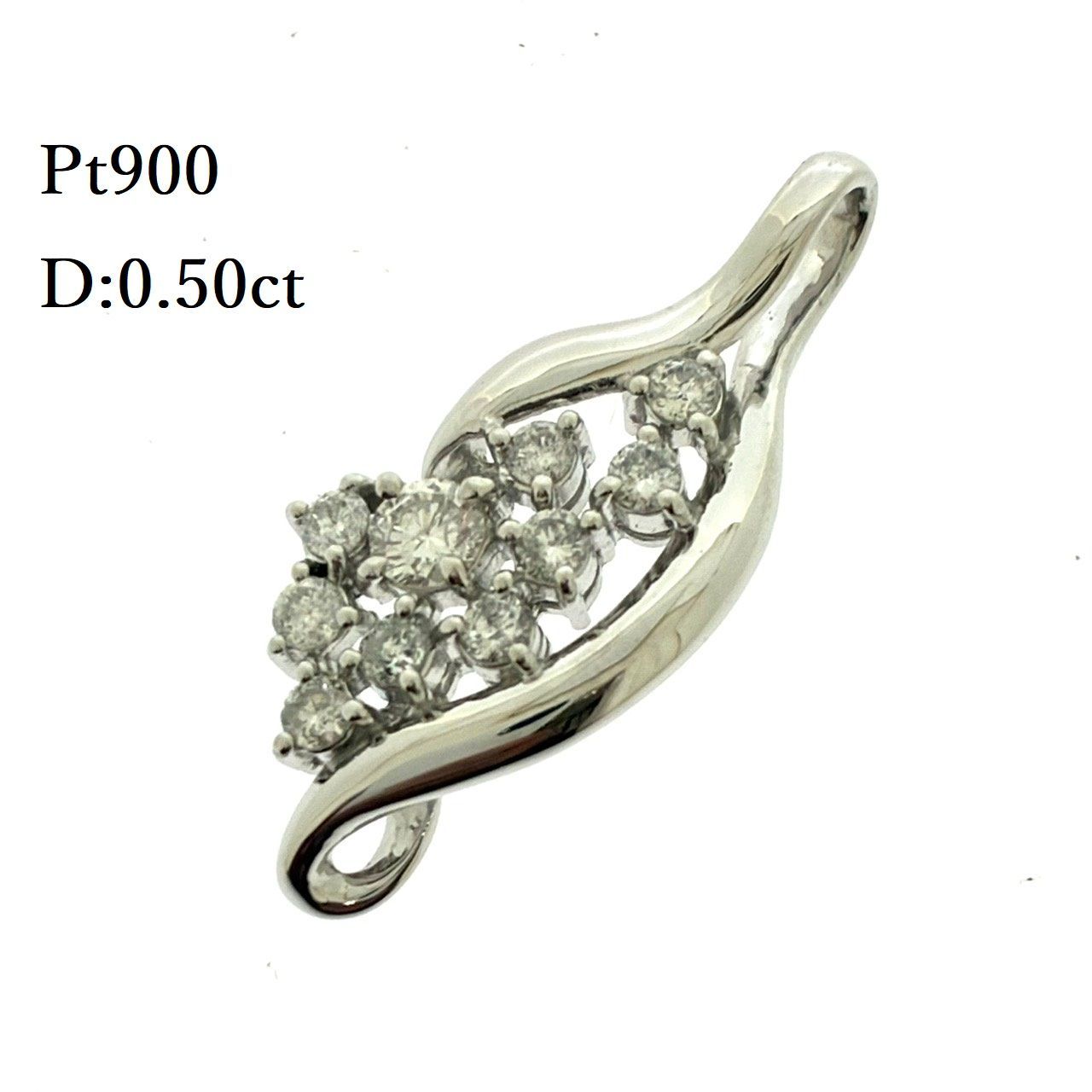 仕上済み Pt 900 天然 ダイヤモンド トップ D 0 50 ct 3 56 g ダイヤ プラチナ ♯