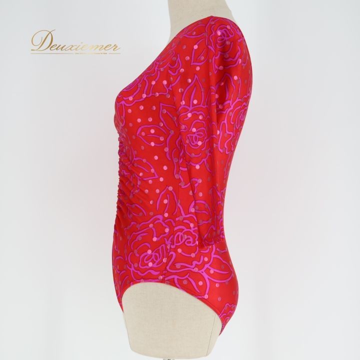 バレエ 衣装 レオタード レッド系 チャコット Chacott トップス 花柄