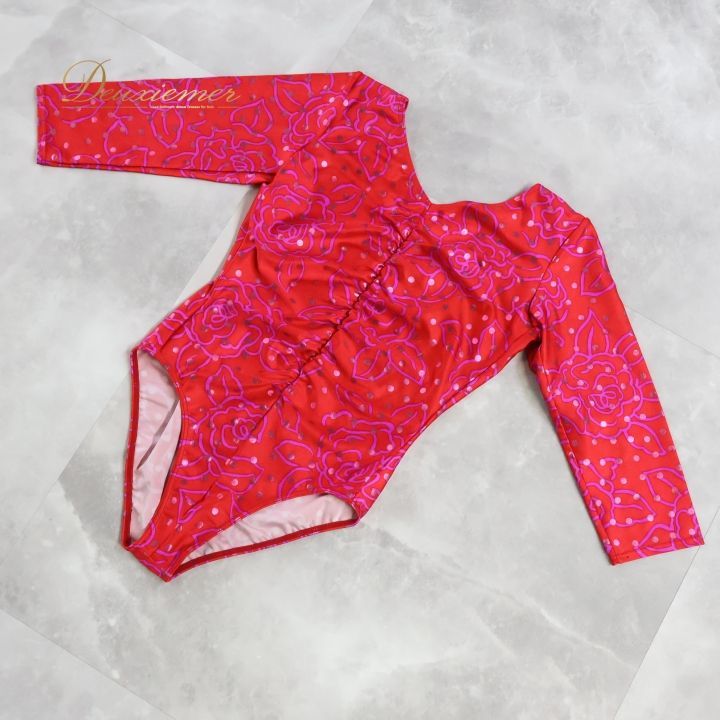 バレエ 衣装 レオタード レッド系 チャコット Chacott トップス 花柄