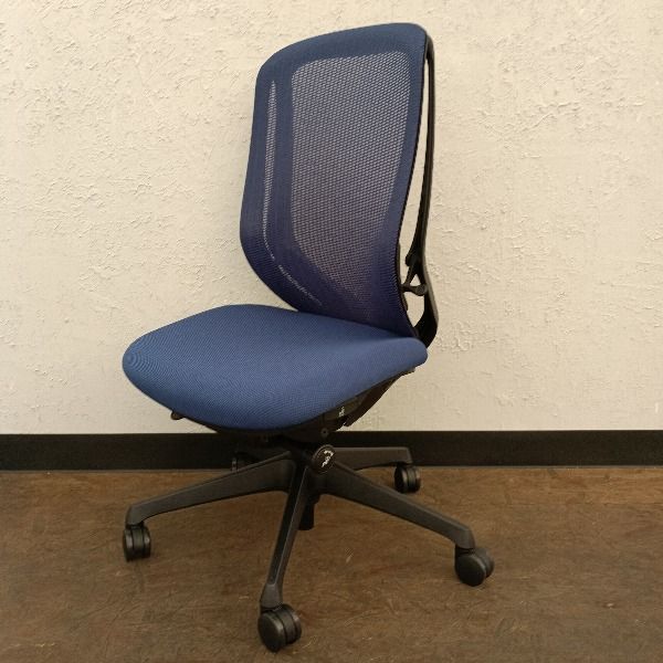 オカムラ オフィスチェア 肘なし シルフィー C 635 XR-FMP 3 製 ミディアムブルー 背メッシュ ハイ 肘無し デスクチェア チェア イス 椅子