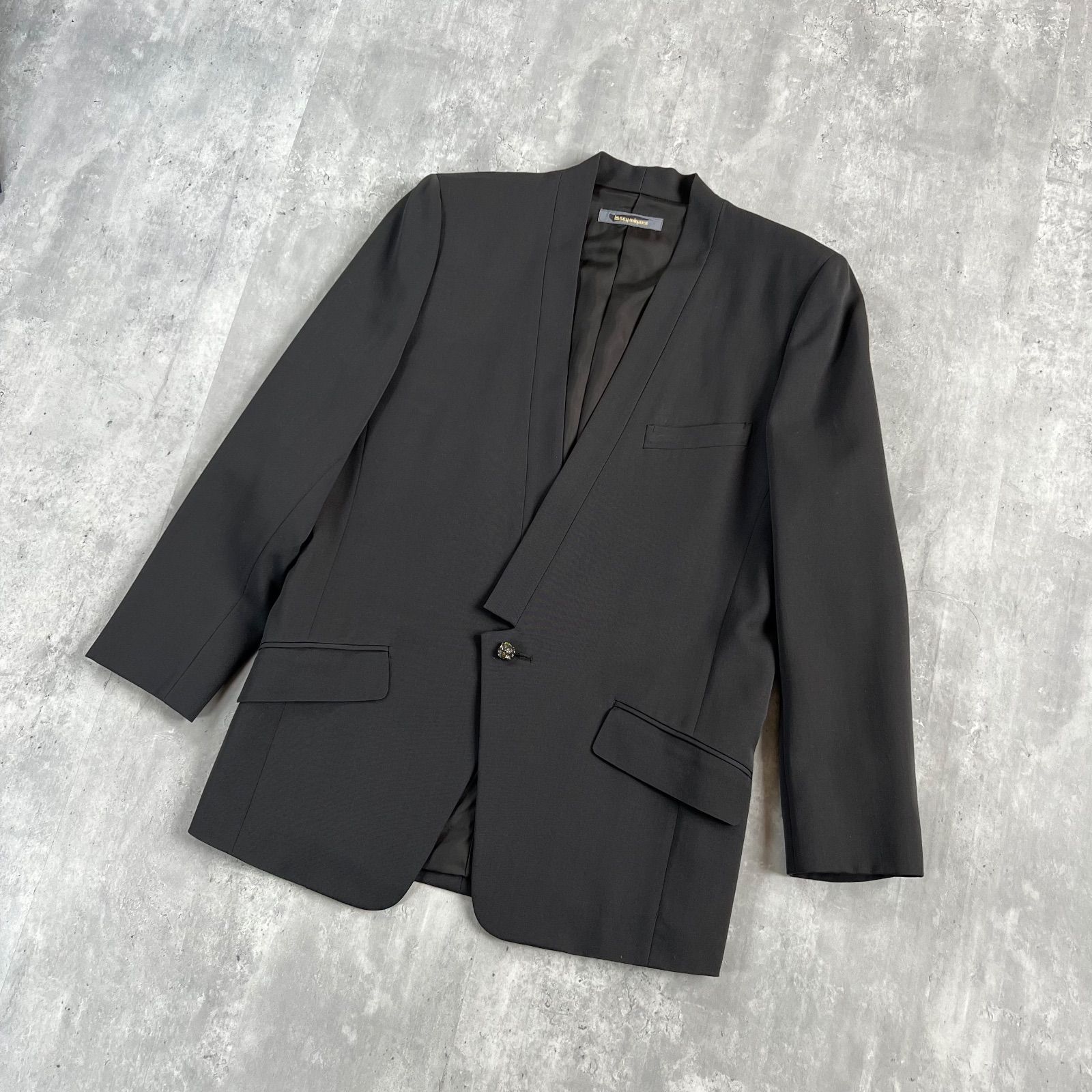 80s ISSEY MIYAKE イッセイミヤケ 筆タグ アーカイブ ノーカラー