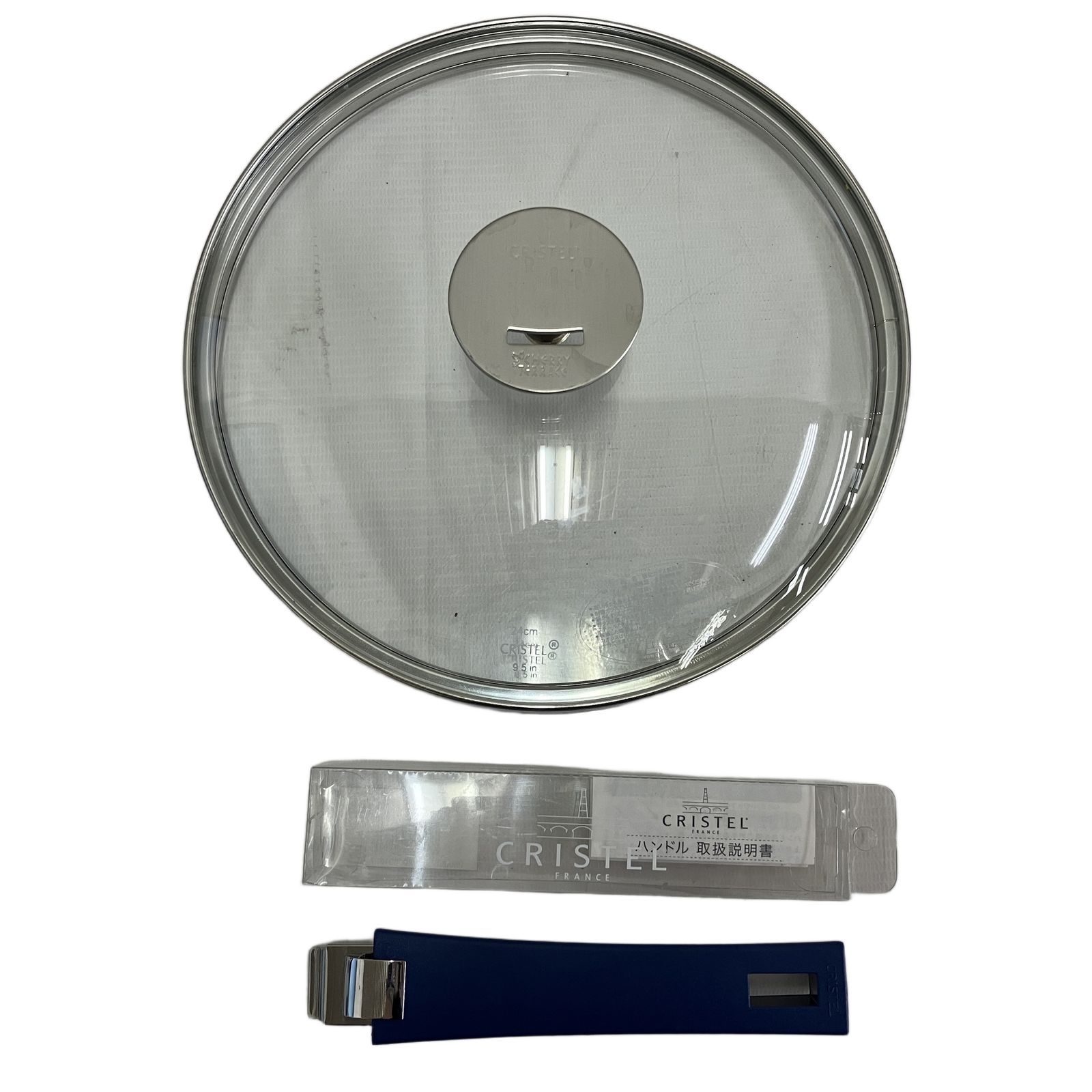 CRISTEL 24 cm 9 5 in 両手鍋 蓋付き ハンドルセット ステンレス製 調理器具