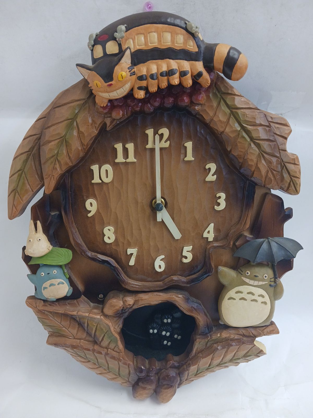 リズム時計 となりのトトロ メロディ付き振り子時計 定価55 000円 ジブリ インテリア 掛時計 A