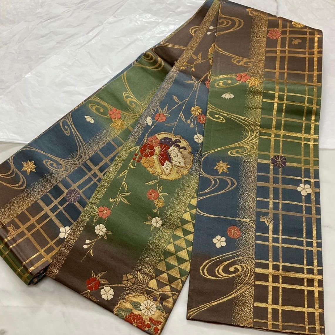 ○kimono+one○kimonoarisa○未使用同然○最高級西陣織唐織○手織正絹