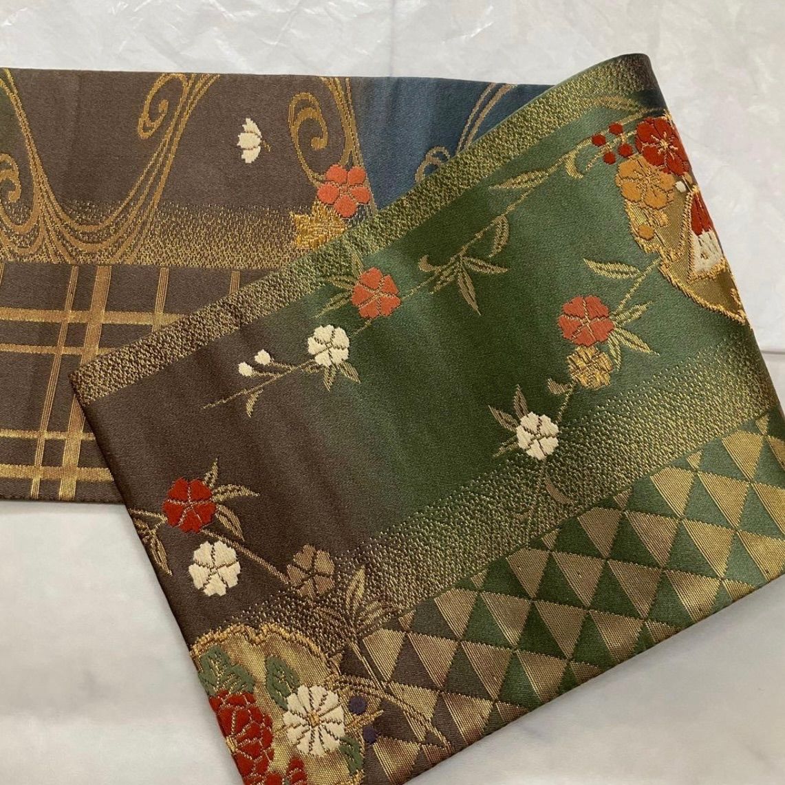 ○kimono+one○kimonoarisa○未使用同然○最高級西陣織唐織○手織正絹