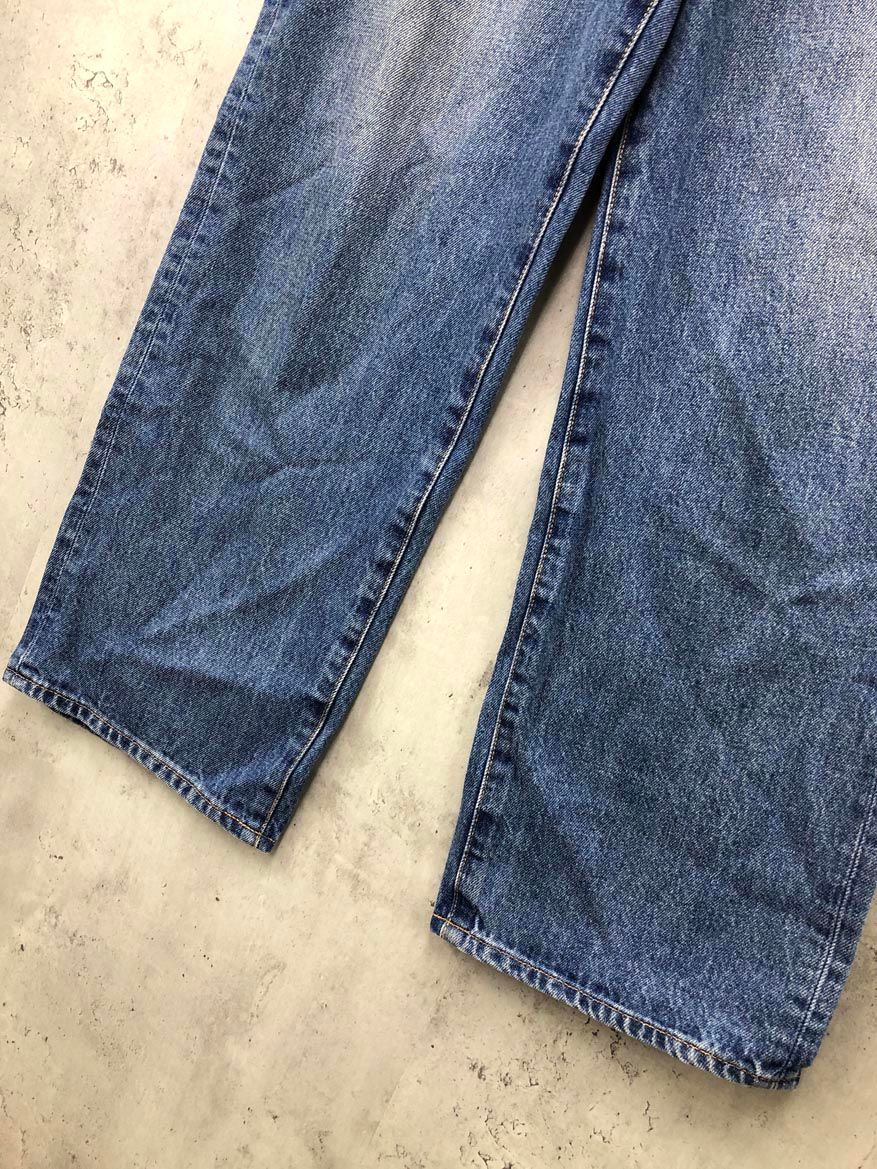 AZUL BY MOUSSY アズールバイマウジー 6133 ハイライズ ワイド フレイド デニムパンツ sizeL ブルー レディース