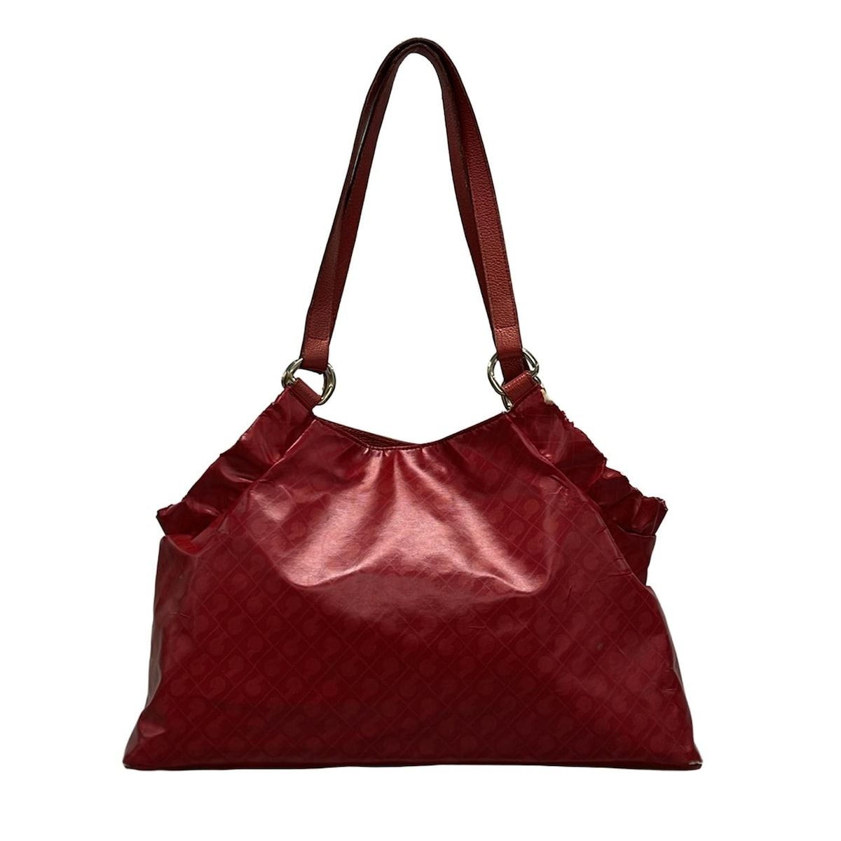 ★訳あり美品★ゲラルディーニ リバーシブルトートバッグ　レッド GHERARDINI(ゲラルディーニ) トートバッグ - レッド レザー - メルカリ
