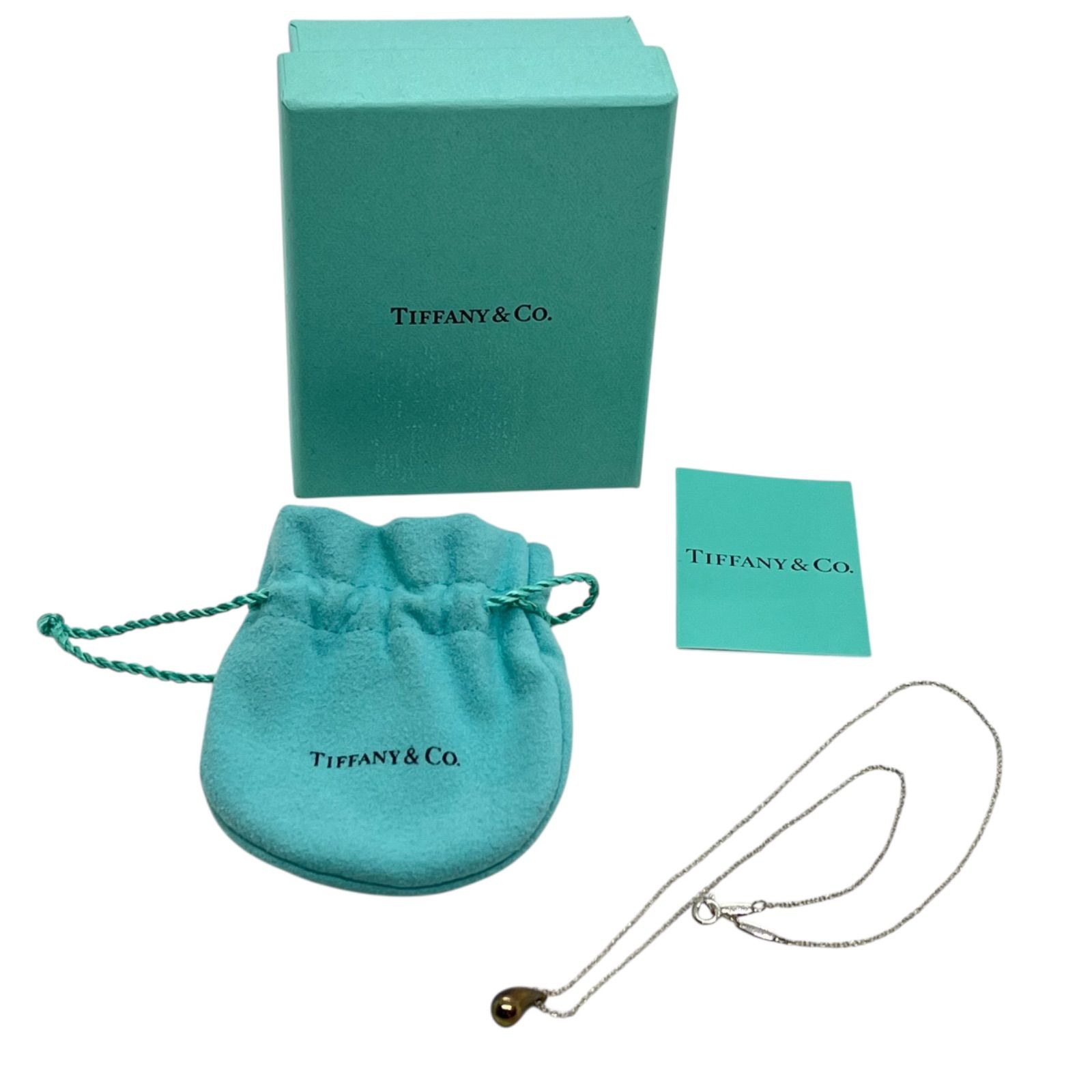 管2511 414 Tiffany Co ティファニー ティアドロップ ネックレス シルバー SV 925 雫 ペンダント