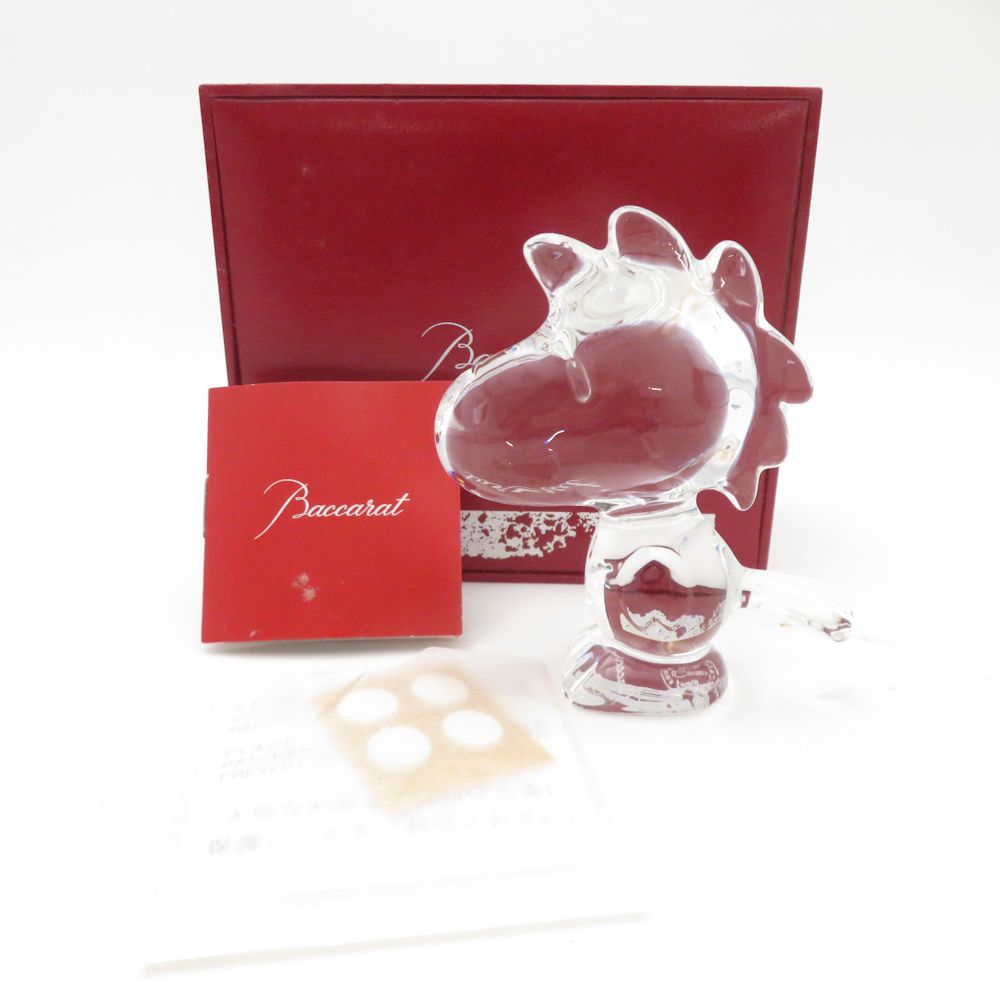 Baccarat バカラ ウッドストック フィギュリン クリスタル オブジェ 置物 スヌーピー インテリア