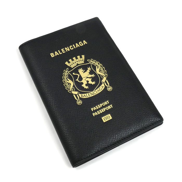 バレンシアガ パスポートホルダー パスポートケース ブラック ユニセックス