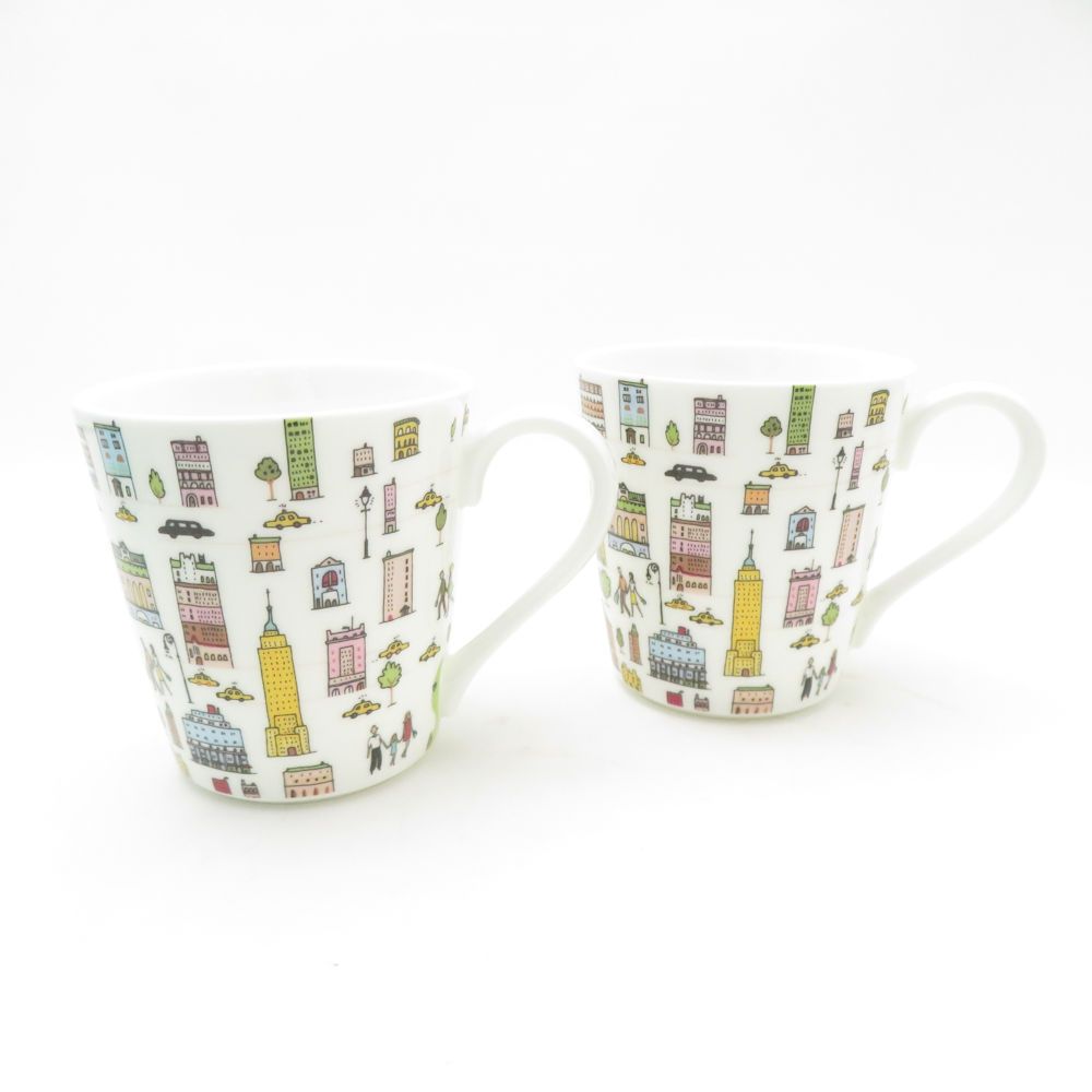 TIFFANY＆Co ティファニー 5 thアベニュー ニューヨーク マグカップ 2点 ティー コーヒー NY テーブルウェア