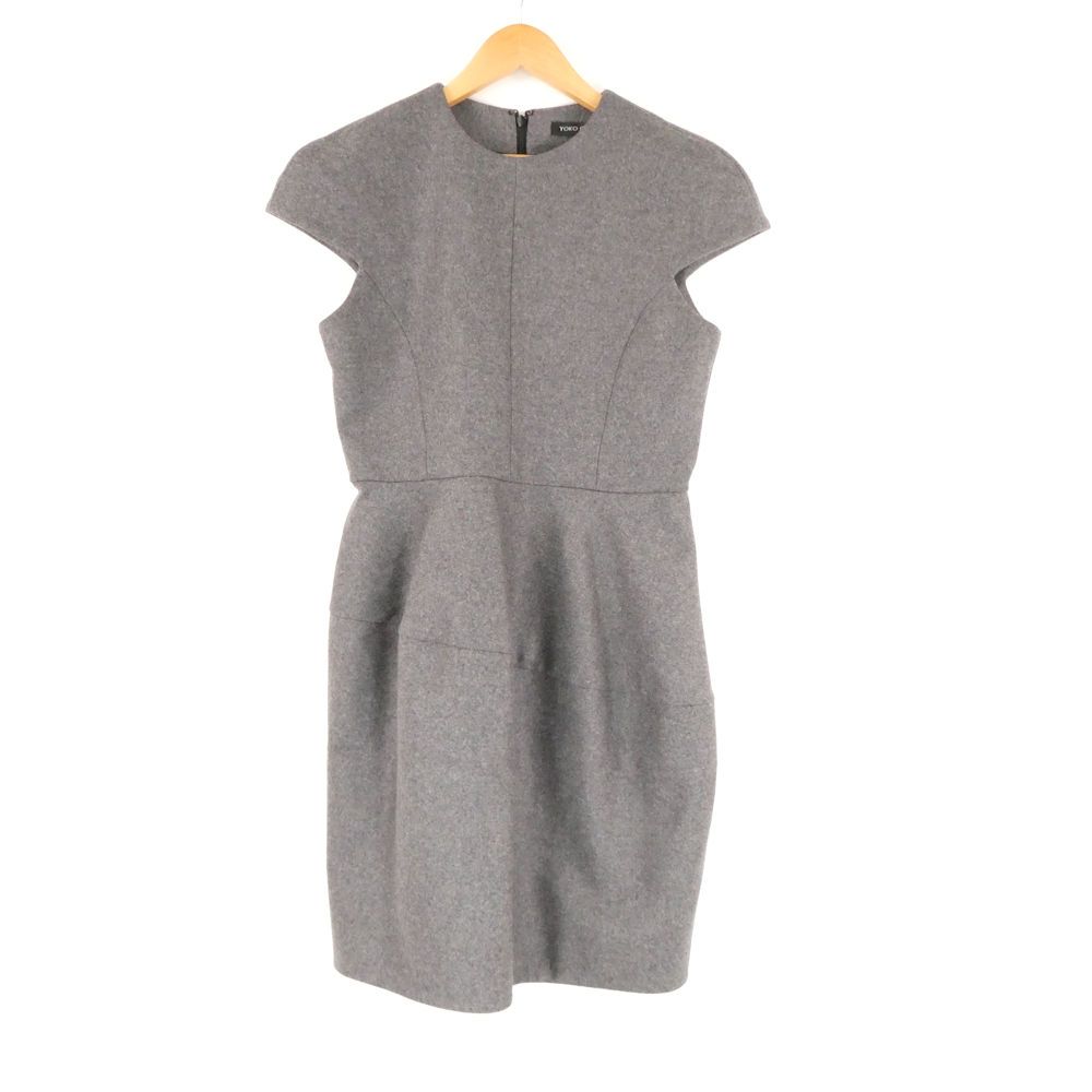 美品 YOKO CHAN ヨーコチャン ワンピース 38 M相当 ウール他 ひざ丈