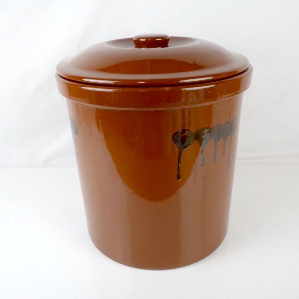 美品　常滑焼 久松窯 切立 蓋付 10号　18L 久松窯 常滑焼 切立 蓋付 10号 日本製 18L 廃盤品 久松窯