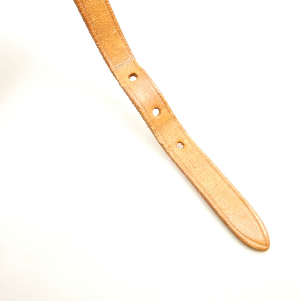 HERMES エルメス アピ3 ブレスレット レザー K刻印 ゴールド金具 3連