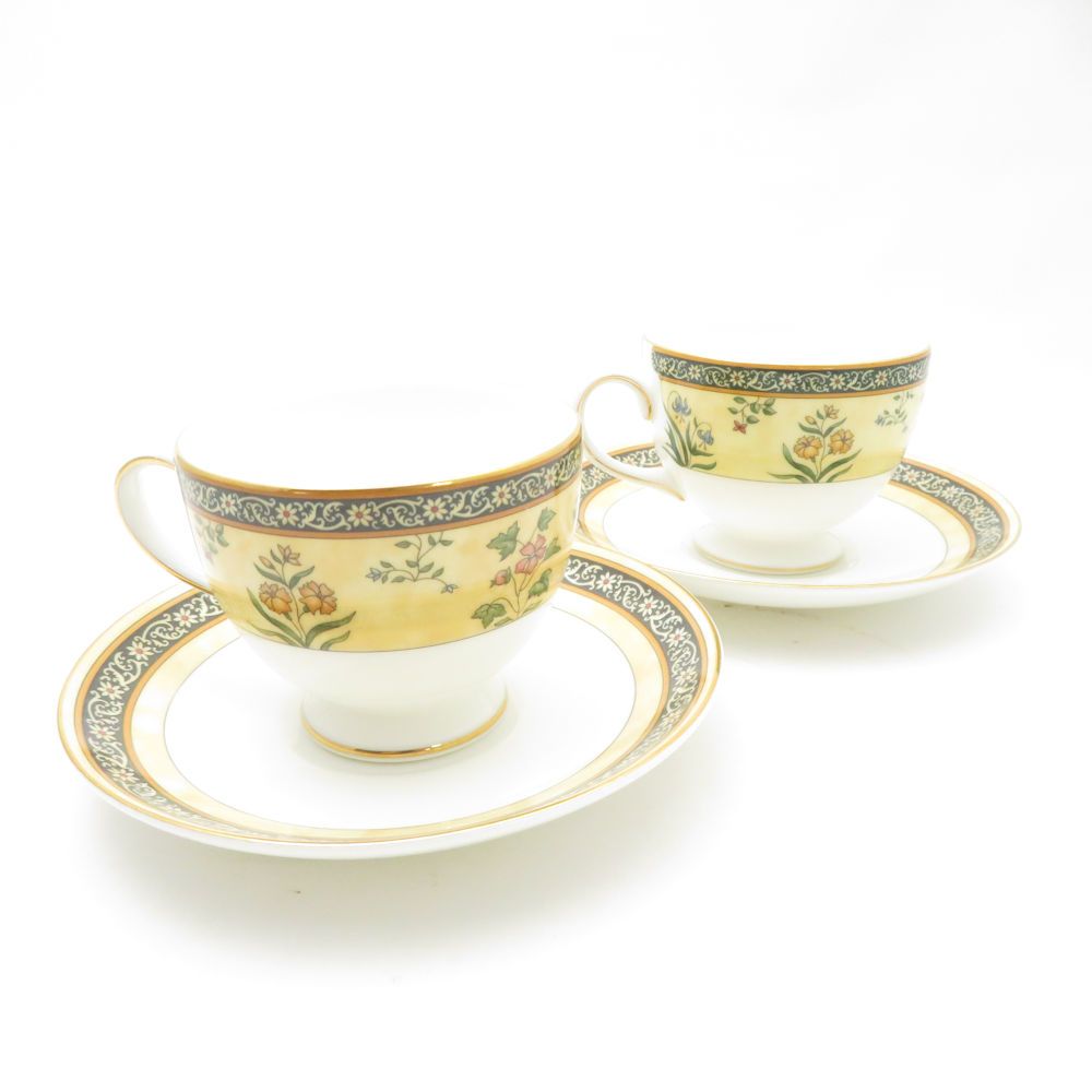 ウェッジウッド インディア ティーカップ＆ソーサー 2客 ペア リー