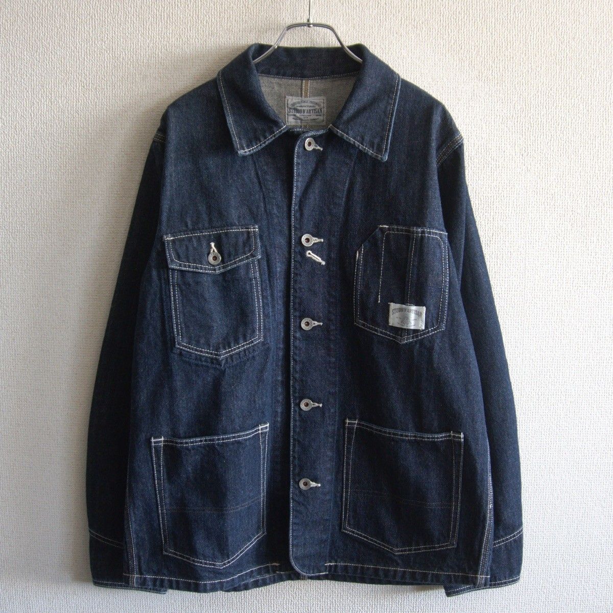 美品】STUDIO D'ARTISAN【デニム カバーオール ジャケット】38