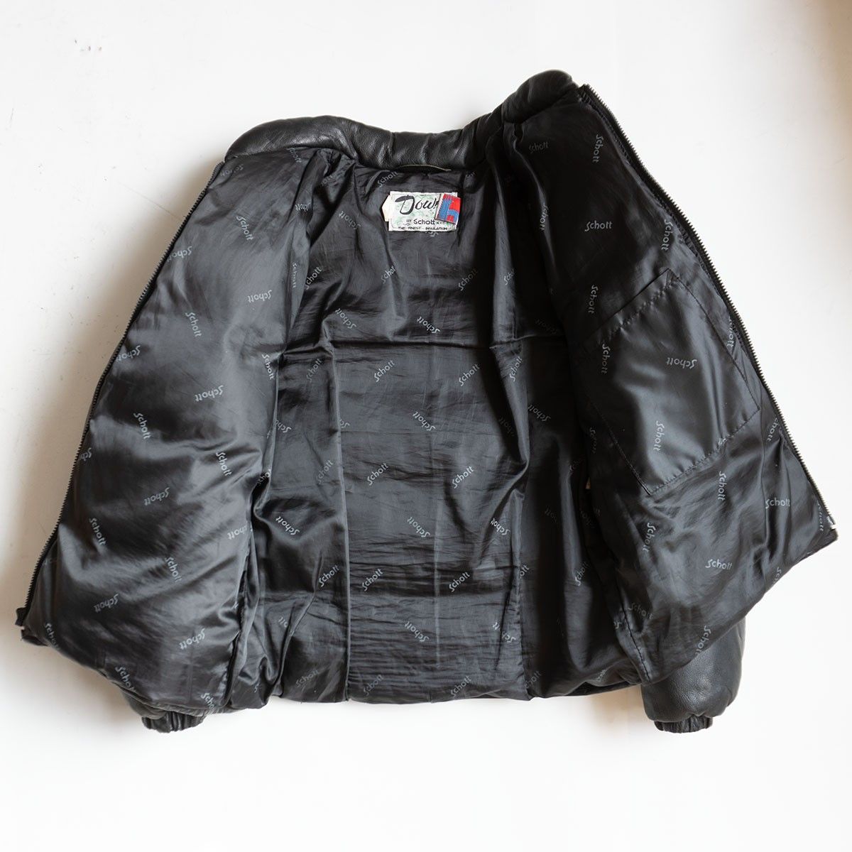 美品/ビッグサイズ】SCHOTT【214D/レザーダウンジャケット】42