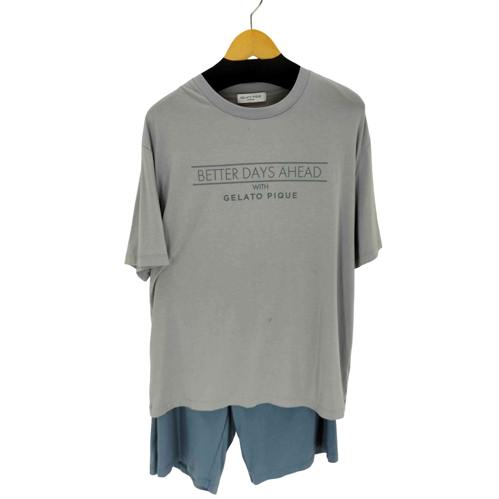 クールレーヨン セットアップ 新品未使用 ジェラートピケ ジェラートピケ gelato pique クールレーヨンロゴTシャツ＆ハーフ