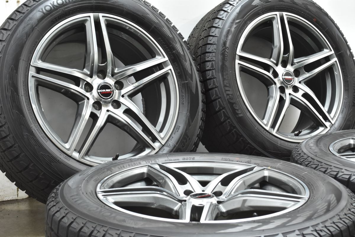 バリ溝 BORBET 18 in 8 J 40 PCD 108 ヨコハマ アイスガードG 075 235 60 R レンジローバーイヴォーク ヴェラール 4本