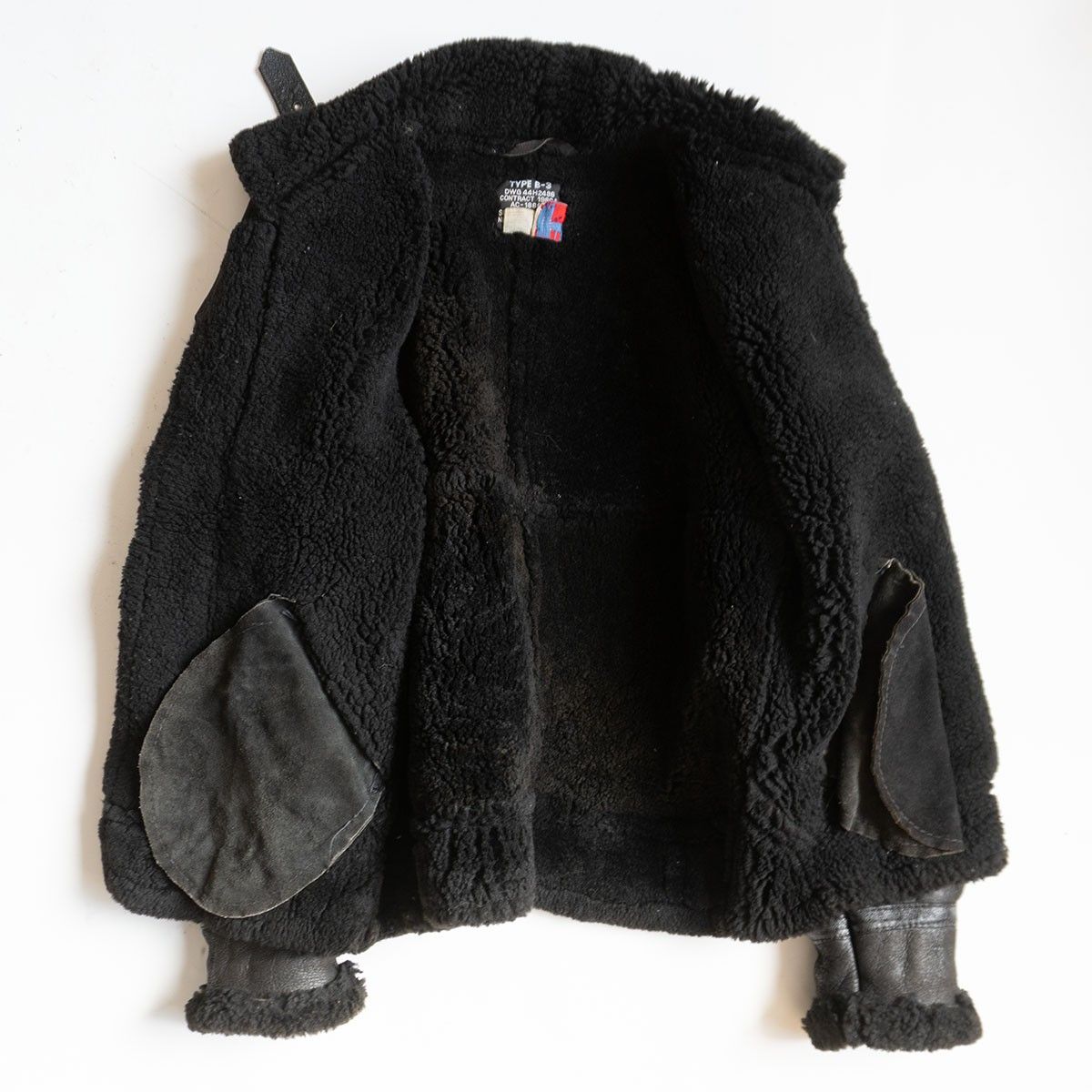 雰囲気抜群】SCHOTT【B-3 ムートンボンバージャケット】36 ブラック