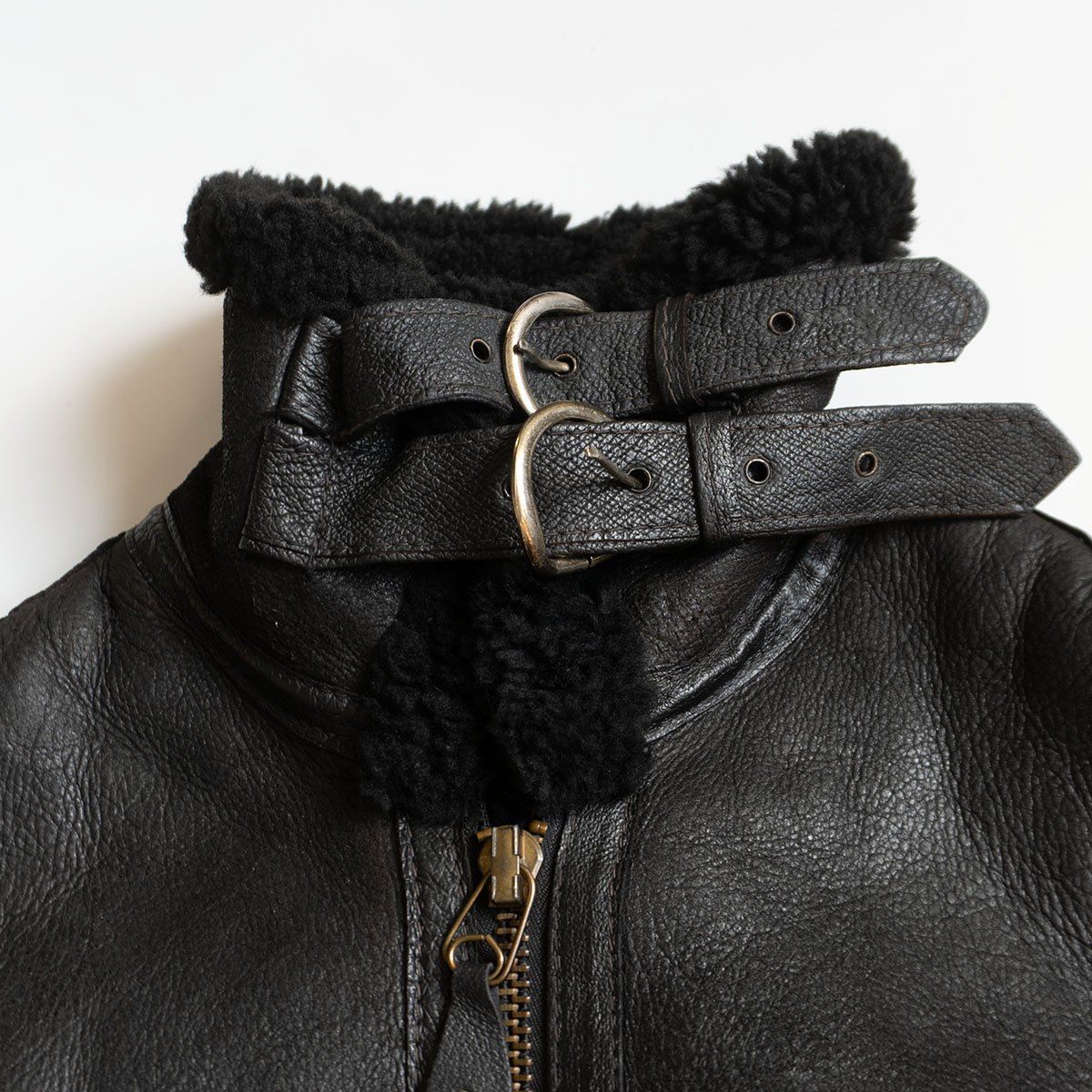 雰囲気抜群】SCHOTT【B-3 ムートンボンバージャケット】36 ブラック