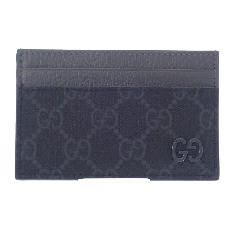 グッチ GUCCI バイ GG 768248 FACQC 1048 カードケース GGスプリームキャンバス ブラック メンズ レディース Aランク