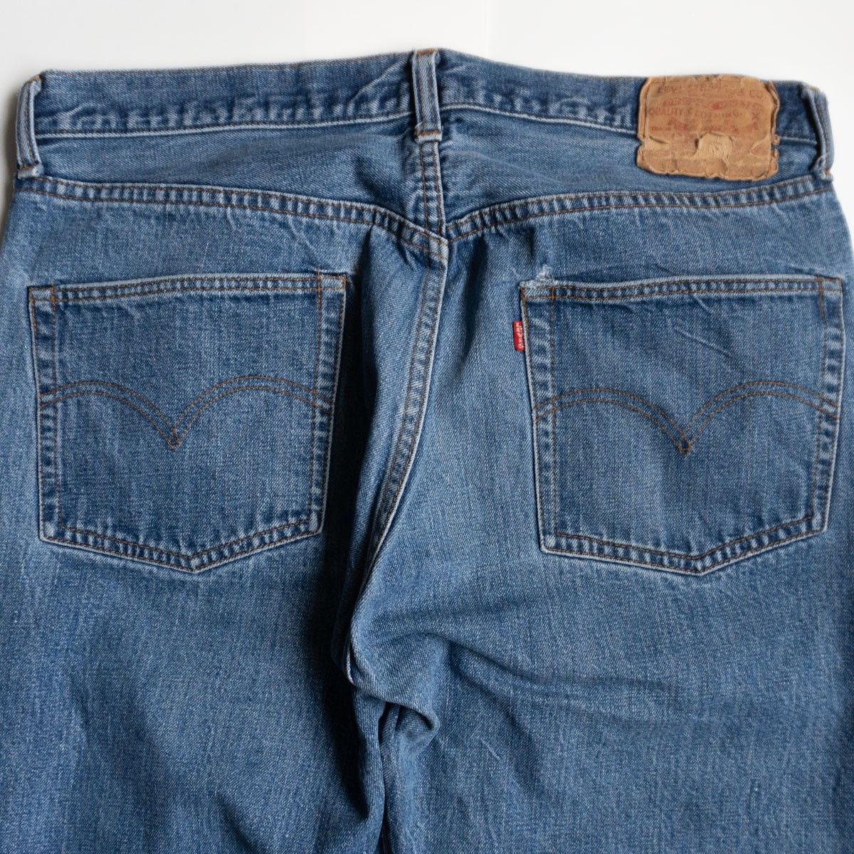 70s/66前期】 LEVI'S 【501 デニムパンツ】38×31 赤耳 ボタン裏6 70