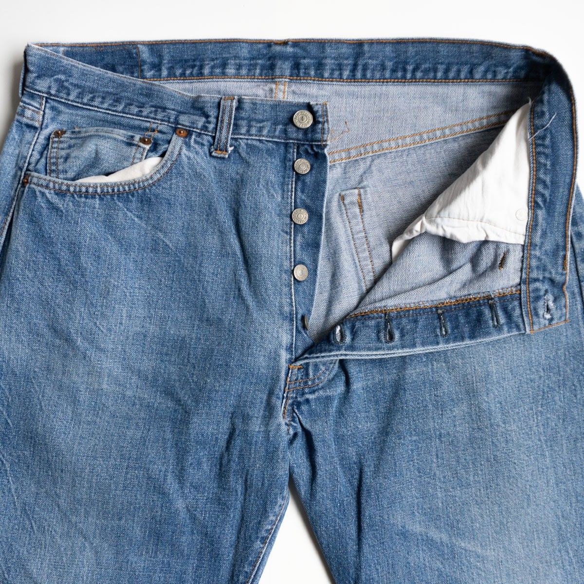 70s/66前期】 LEVI'S 【501 デニムパンツ】38×31 赤耳 ボタン裏6 70