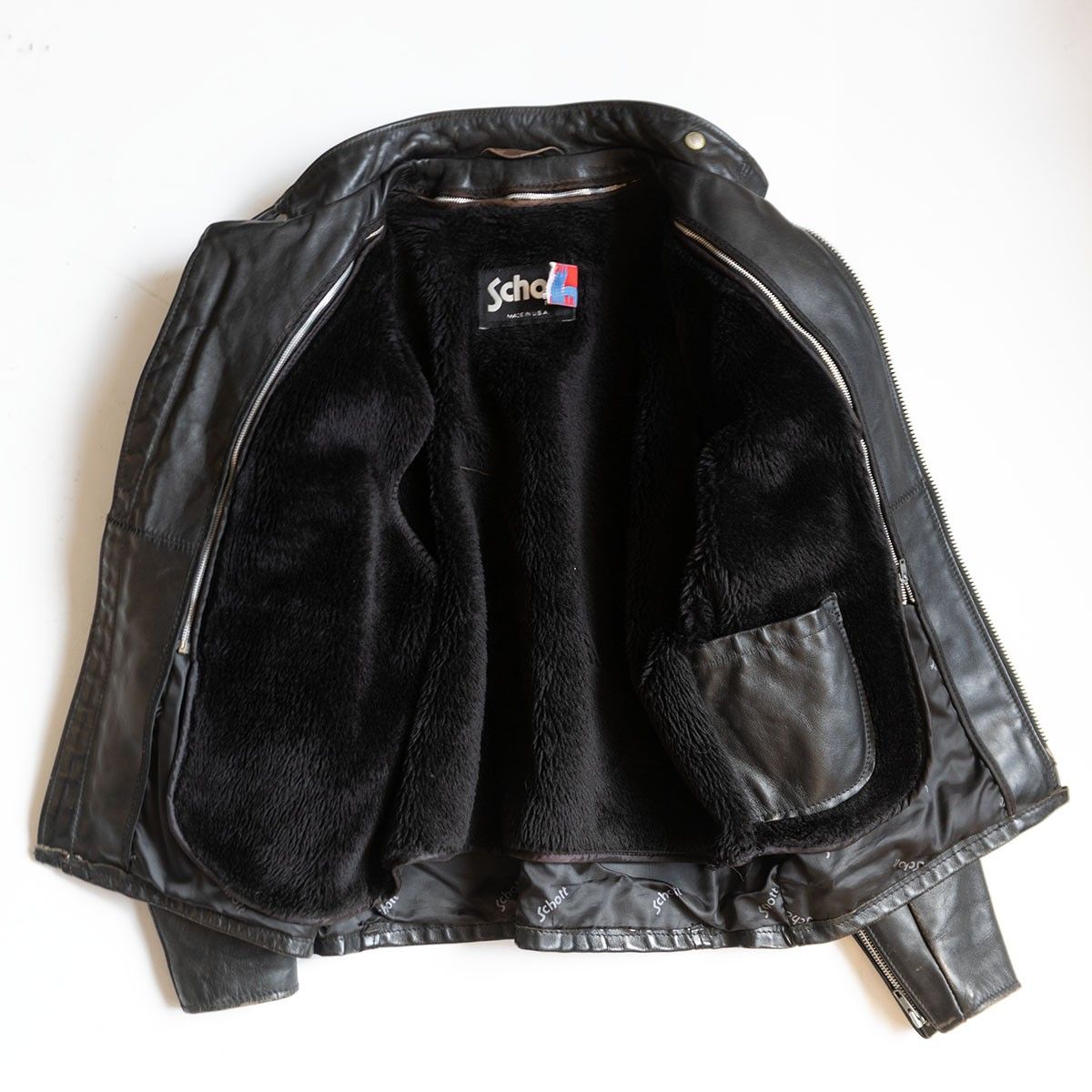雰囲気抜群/ビッグサイズ】SCHOTT【641/シングルライダースジャケット