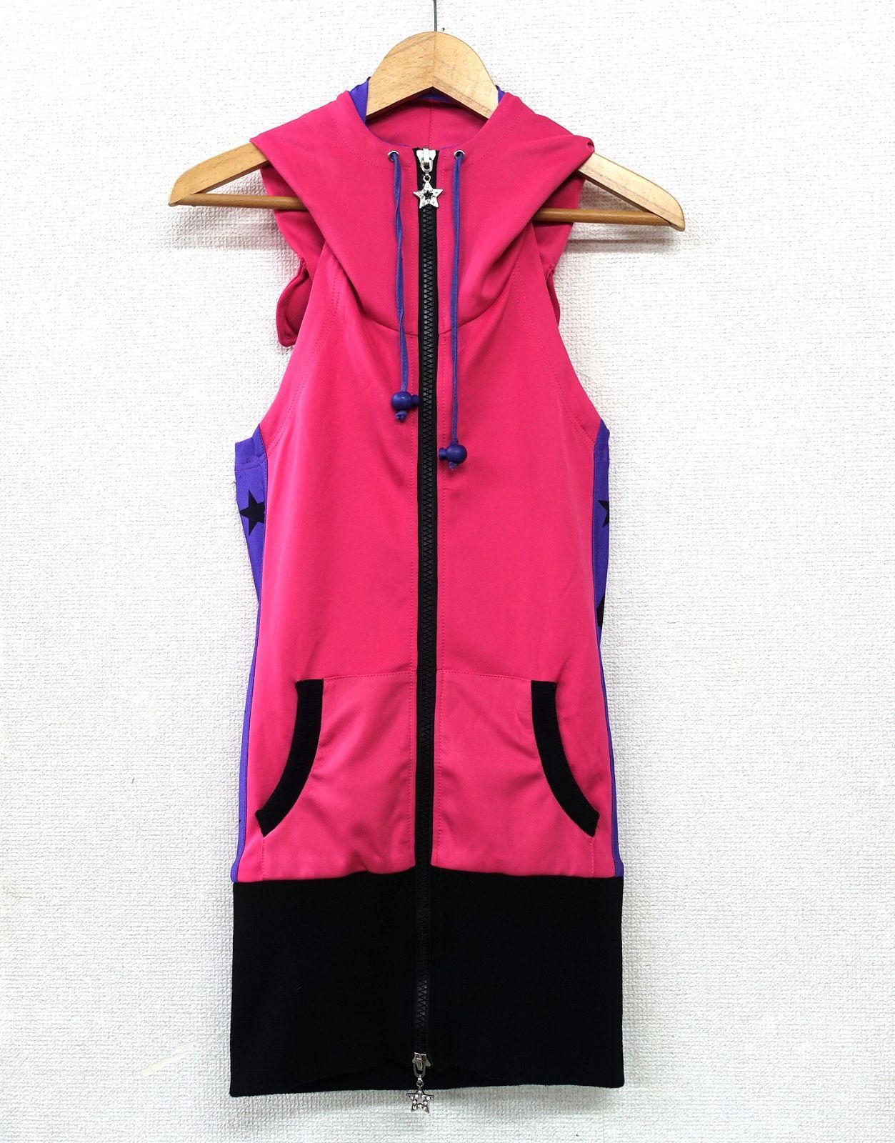 JSG 猫耳 半袖 パーカ 平成 GAL JSG 猫耳パーカー ピンク Fサイズ ジェイエスジー ロック カジュアル