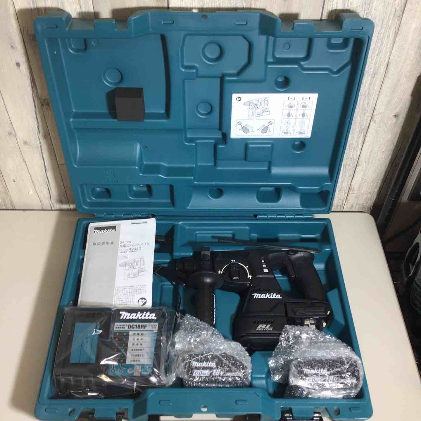 マキタ makita コードレス ハンマドリル バッテリー 充電器付 フルセット ブラック黒 充電式 18 V