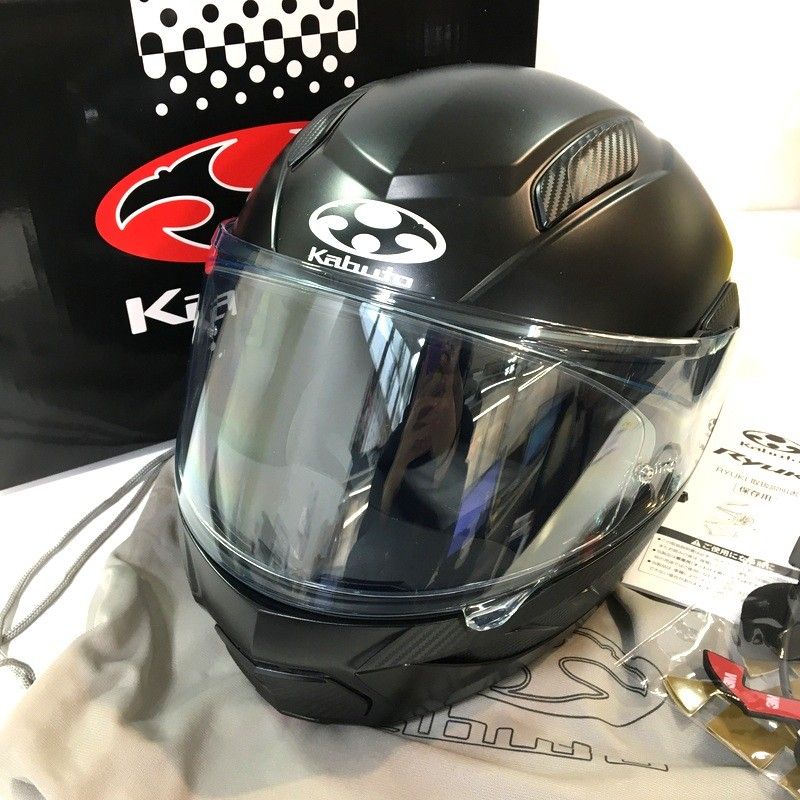 OGK KABUTO オージーケーカブト RYUKI システムヘルメット 除菌消臭済 Mサイズ フラットブラック オートバイ ツーリング ライディング バイカー バイク用品 TA 3816