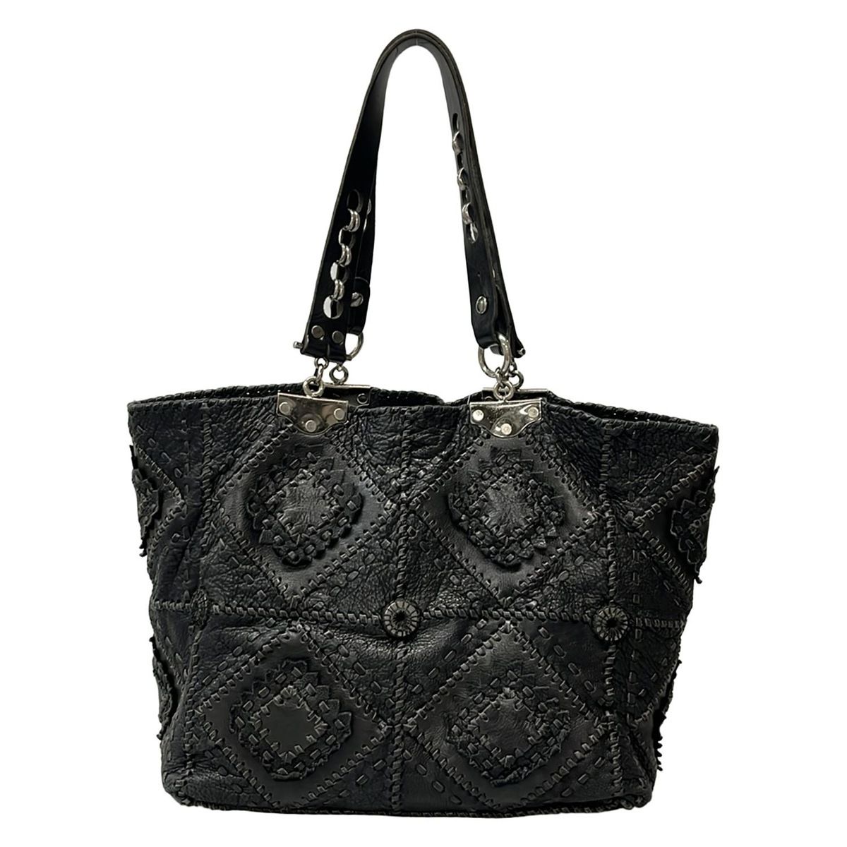 ジャーマンピエッシュ JAMIN PUECH バッグ ビーズ レザー ブラック JAMIN PUECH(ジャマンピエッシェ) ショルダーバッグ - 黒 ビーズ