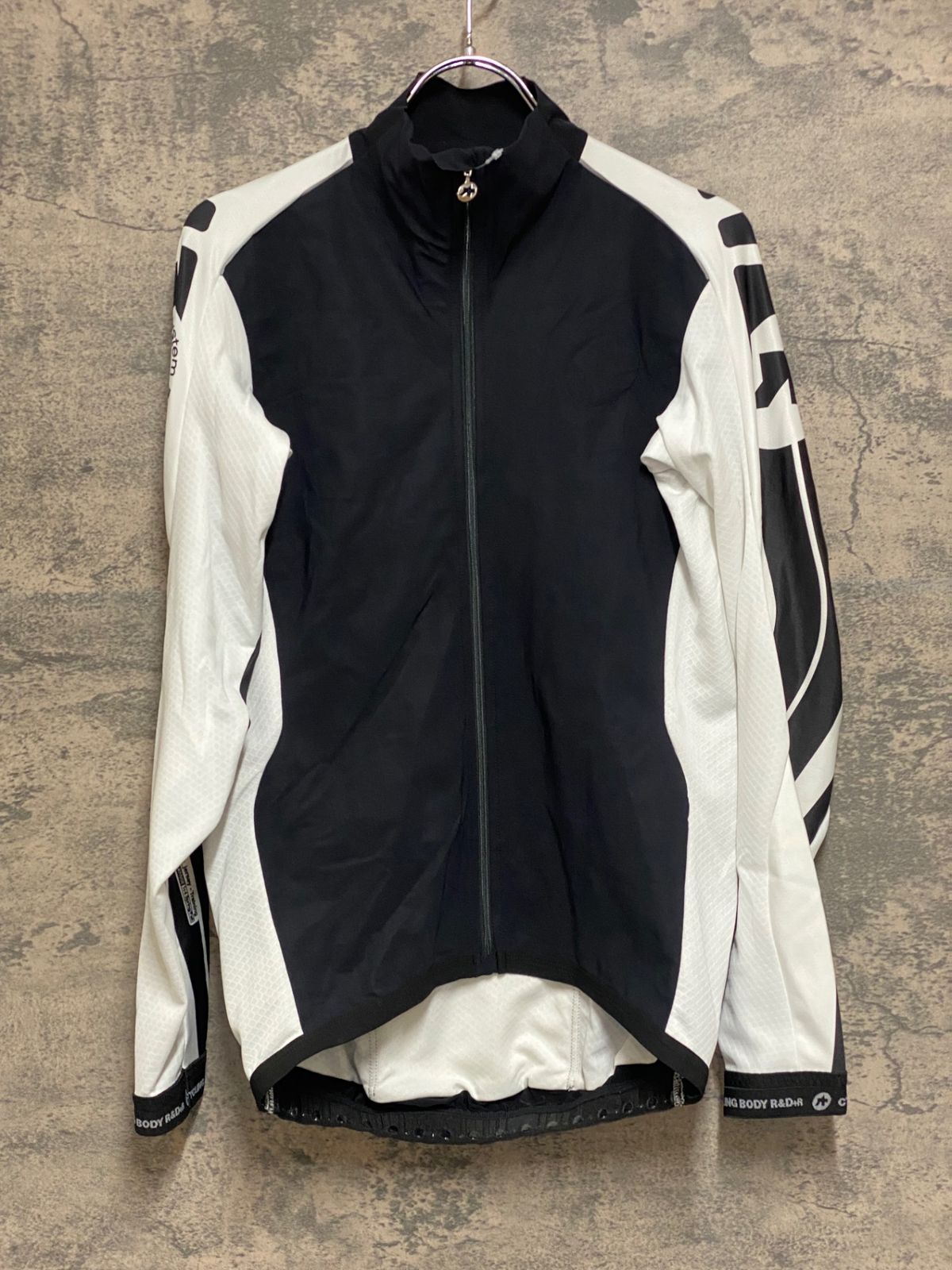JQ 143 アソス assos iJ Intermediate s 7 Jersey 長袖サイクルジャケット 白黒 M 裏起毛