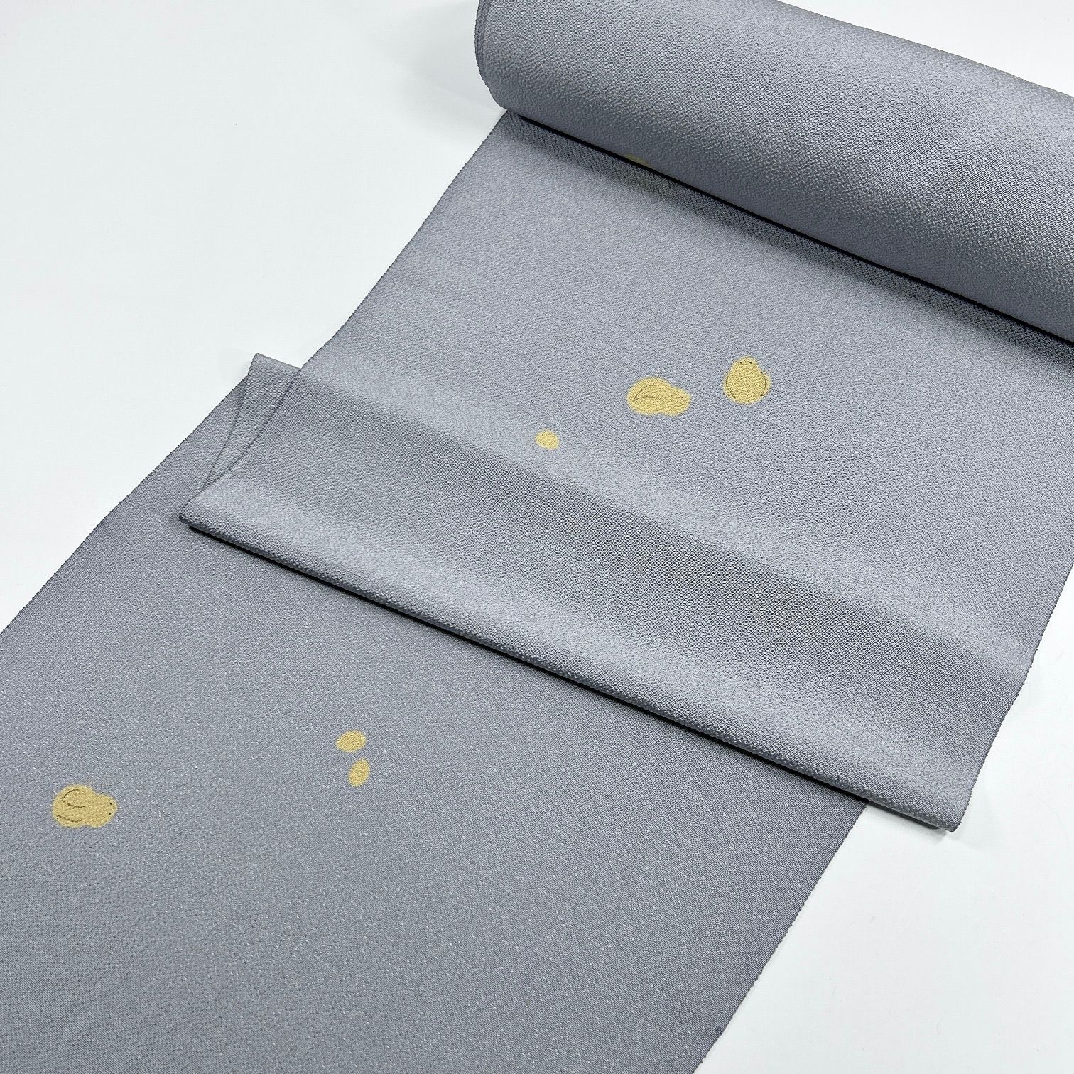 小紋 反物 1本 正絹 着物 同梱 リメイク用 ひよこ柄 ブルー系 青色系 和裁 M 042