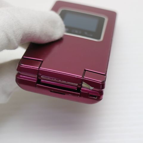 良品中古 505SH かんたん携帯9 ワインレッド 白ロム 中古 ガラケー