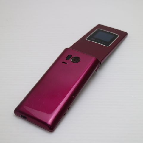 美品 505SH かんたん携帯9 ワインレッド 白ロム ガラケー SOFTBANK