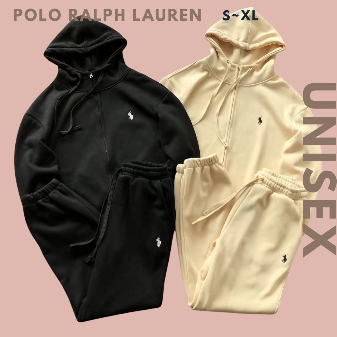 POLO Ralph Lauren ポロ ラルフローレン ロゴフードパーカー×スウェットパンツ セットアップ メンズ レディース ユニセックス ロングパンツ 長袖 輸入
